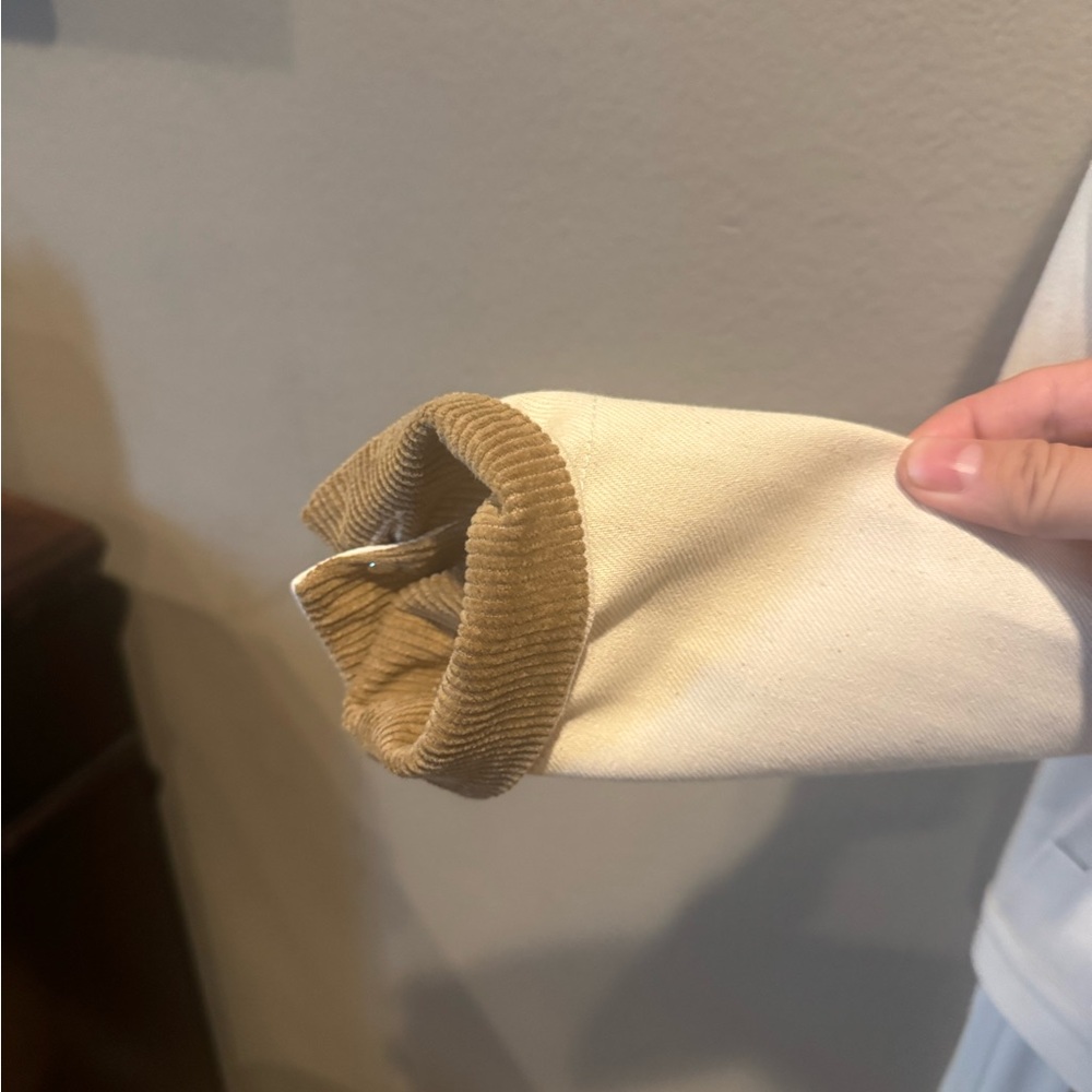 Brand New Rogue Territory Cord Collar Supply Jacket 14oz Ecru Selvedge - Picture 2 of 3